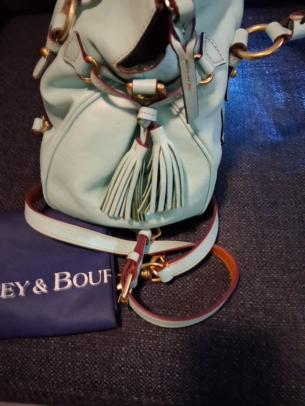 LARGE DOONEY AND BOURKE FLORENTINE SATCHEL - Picture 3 of 16